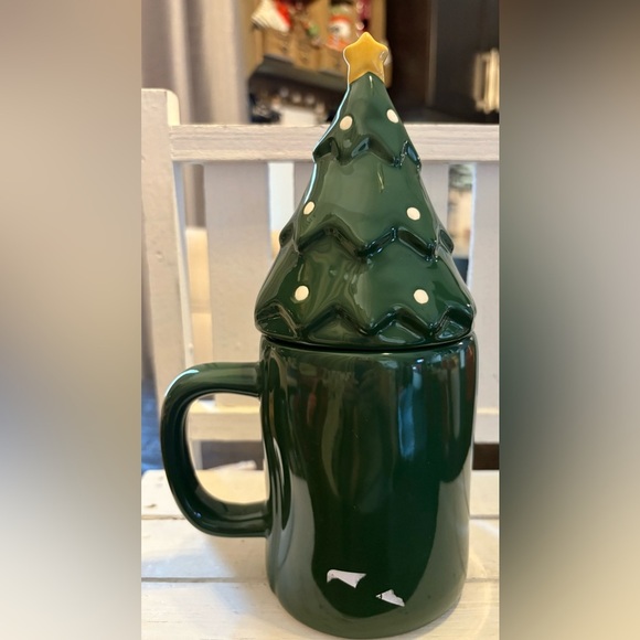 Rae Dunn Green “Santa’s Elf” Topper Mug - Picture 3 of 4